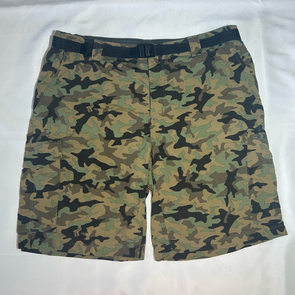 Columbia Silver Ridge Camo Cargo Shorts w/Omni Wick Moisture +UPF 50 Sz 38w
